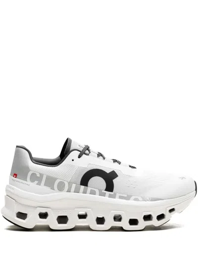 On -running Womens All White F Cloudmster Cushied Chunky-soled Mesh Low-top Trainers In Multi
