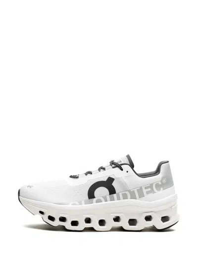 On -running Womens All White F Cloudmster Cushied Chunky-soled Mesh Low-top Trainers In Multi