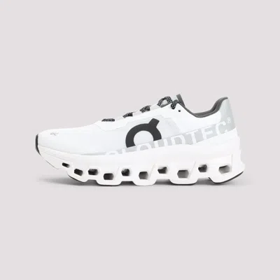 On -running Womens All White F Cloudmster Cushied Chunky-soled Mesh Low-top Trainers In White