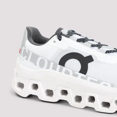 On -running Womens All White F Cloudmster Cushied Chunky-soled Mesh Low-top Trainers In White