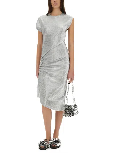 Rabanne Robe Mid Lenght Dress In Metallic
