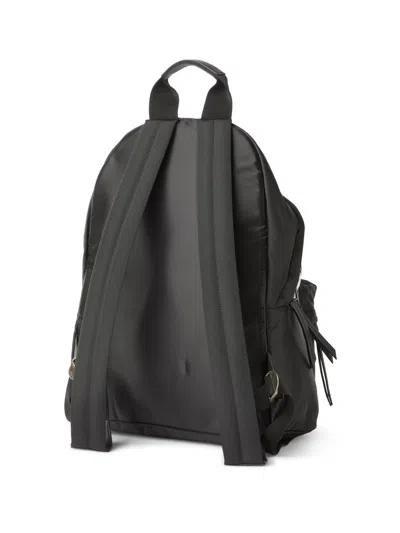 Palm Angels Curved Logo Backpack In Black