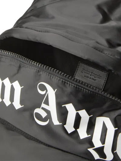 Palm Angels Curved Logo Backpack In Black
