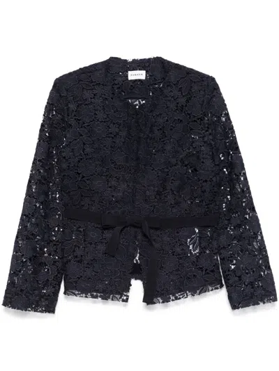 P.a.r.o.s.h Parosh Floral Lace Jacket In Black