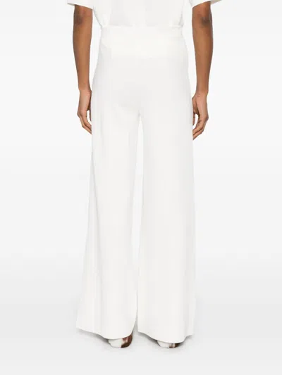 P.a.r.o.s.h Parosh Knitted Flared Trousers In White