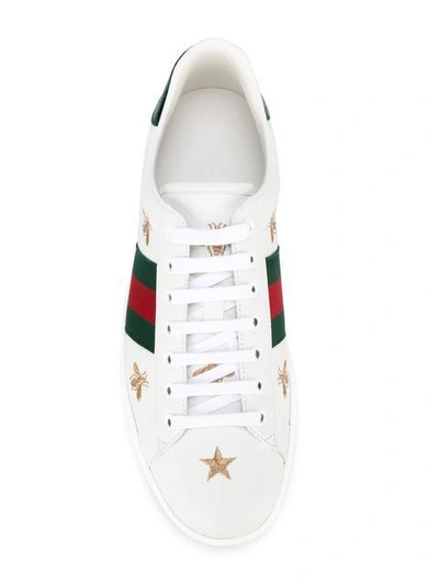 Shop Gucci Ace Embroidered Sneakers