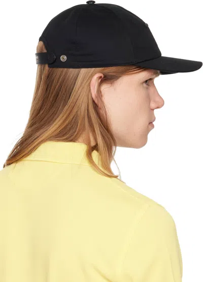 Tom Ford Leather-trimmed Logo-embroidered Cotton-twill Baseball Cap In Black
