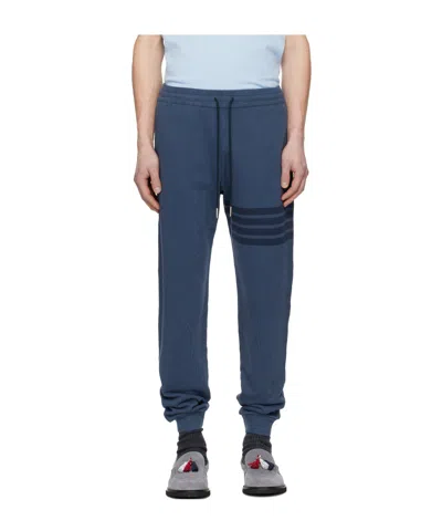 Thom Browne Loopback 4-bar Track Pants In Blue
