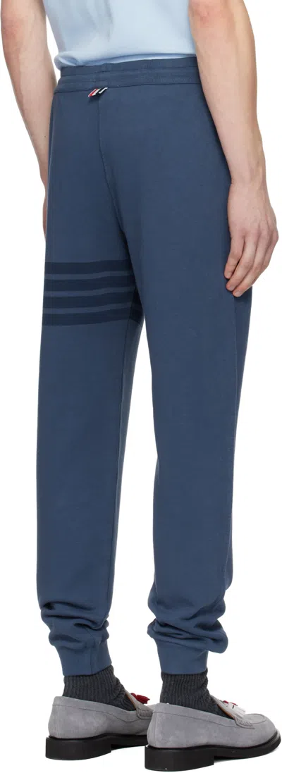 Thom Browne Loopback 4-bar Track Pants In Blue