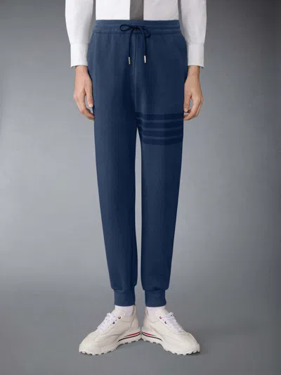 Thom Browne Loopback 4-bar Track Pants In Blue