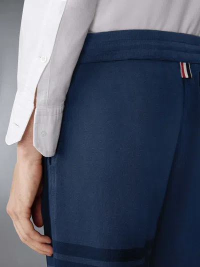 Thom Browne Loopback 4-bar Track Pants In Blue
