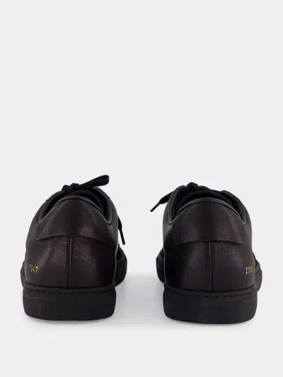 Common Projects Court Classic Sneakers In Black Suede And Leather In Black