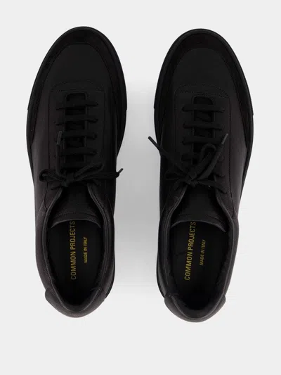 Common Projects Court Classic Sneakers In Black Suede And Leather In Black