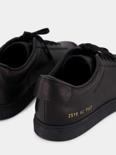Common Projects Court Classic Sneakers In Black Suede And Leather In Black