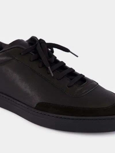 Common Projects Court Classic Sneakers In Black Suede And Leather In Black