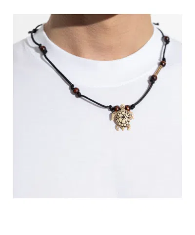 Dsquared2 Turtle Beaded Necklace In Black