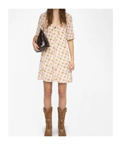 Zadig & Voltaire Womens Pear Rodalas Floral-print Woven Mini Dress In Multi