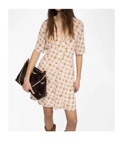 Zadig & Voltaire Womens Pear Rodalas Floral-print Woven Mini Dress In Multi