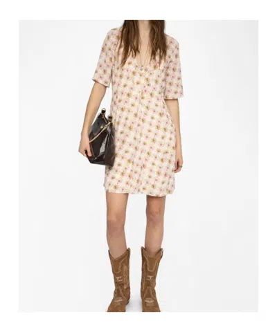 Zadig & Voltaire Womens Pear Rodalas Floral-print Woven Mini Dress In Multi