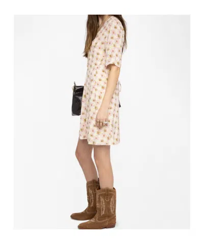 Zadig & Voltaire Womens Pear Rodalas Floral-print Woven Mini Dress In Multi