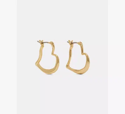 Kate Spade New York Amour Heart Huggie Hoop Earrings In Gold
