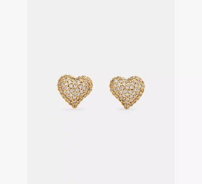 Kate Spade Amour Cubic Zirconia Gold-tone Pave Stud Earrings