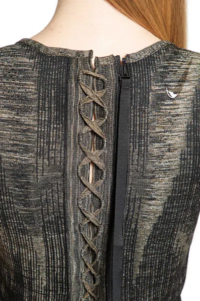 Nike V-neck Lace-up Top In Gray