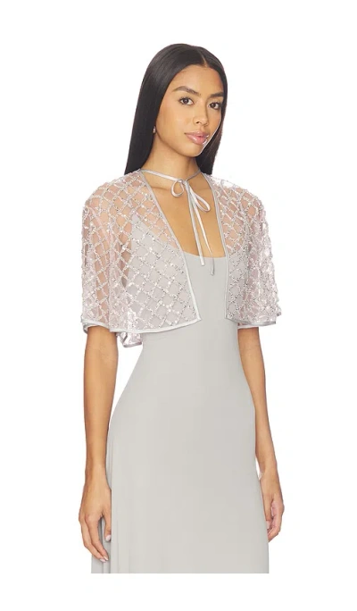 Fleur Du Mal Embellished Cape In Silver