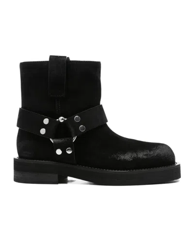 3juin Suede Calf Leather Steve Boots In Black