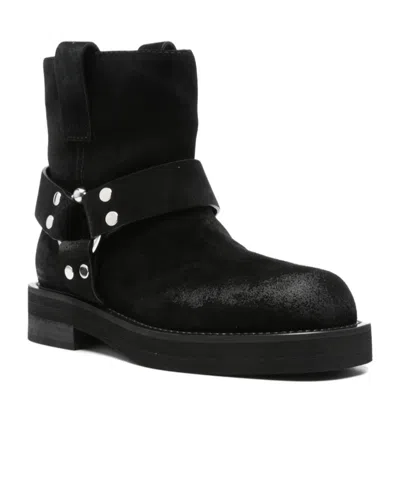 3juin Suede Calf Leather Steve Boots In Black