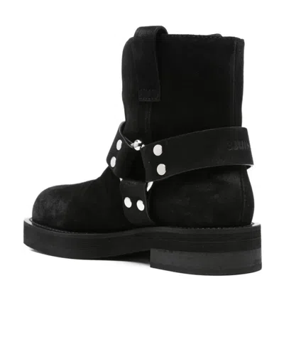 3juin Suede Calf Leather Steve Boots In Black