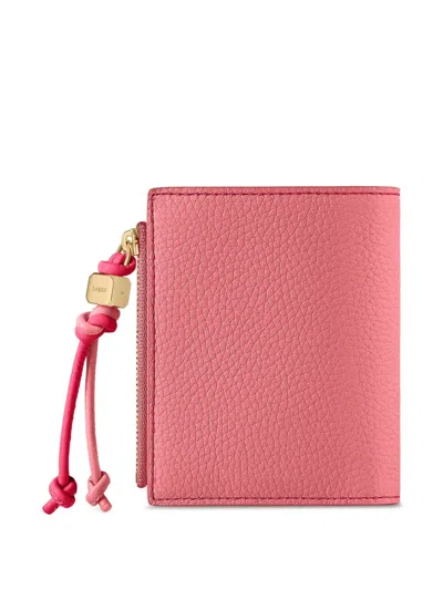 Maison De Sabre Pebbled Bifold Wallet In Pink