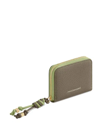 Maison De Sabre Zipped Cuboidal Small Wallet In Neutral