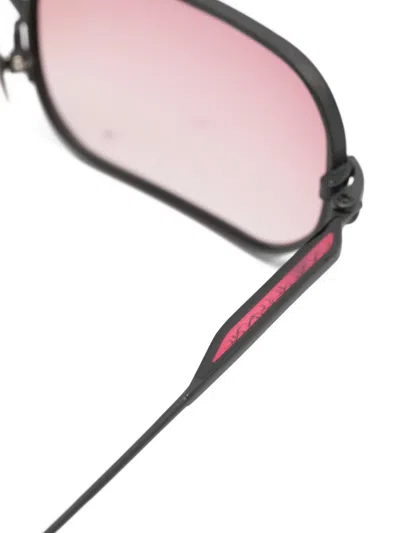 Matsuda Rectangle Gradient Sunglasses In Black