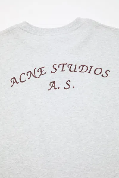 Acne Studios Logo-embroidered Sweatshirt In White