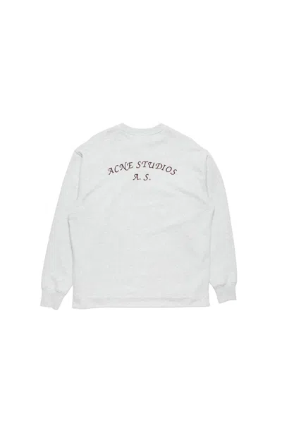 Acne Studios Logo-embroidered Sweatshirt In White