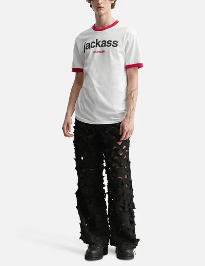 Babylon Jackass X  Ringer Tee In White
