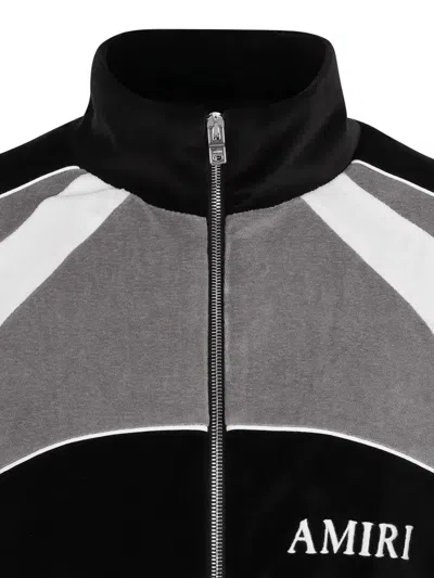 Amiri Oversized Panel Track Jacket In Gray