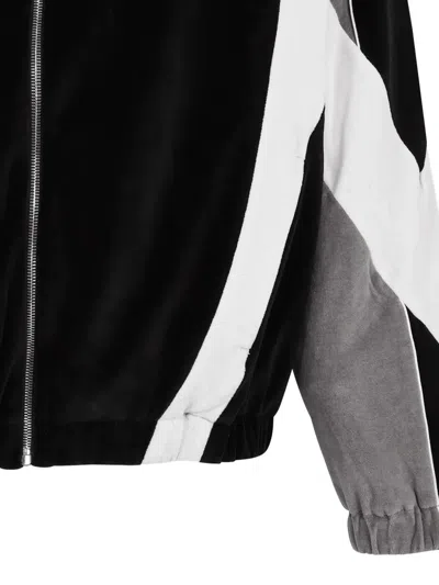 Amiri Oversized Panel Track Jacket In Gray