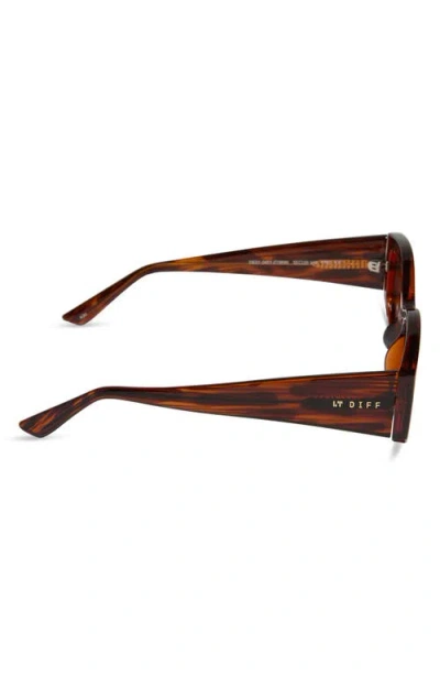 Diff 55mm Kai Slim Sunglasses In Brown