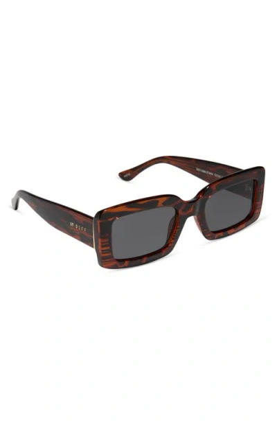 Diff Katie 52mm Gradient Rectangle Sunglasses In Brown