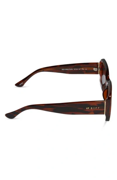 Diff Katie 52mm Gradient Rectangle Sunglasses In Brown