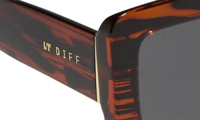 Diff Katie 52mm Gradient Rectangle Sunglasses In Brown