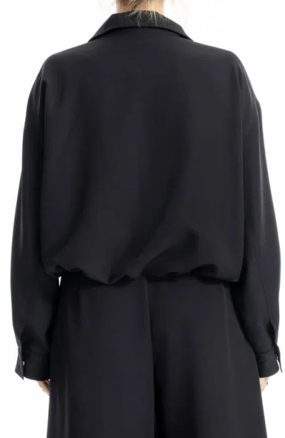 Max Studio Bubble Hem Jacket In Black