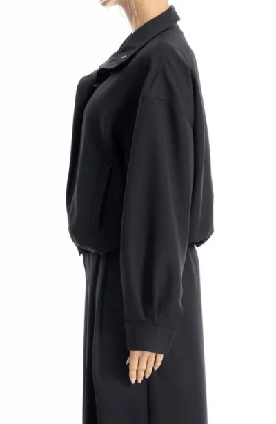 Max Studio Bubble Hem Jacket In Black