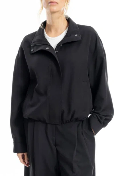 Max Studio Bubble Hem Jacket In Black