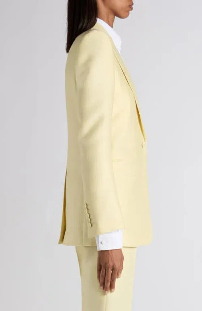 Tom Ford Wool Silk Single-breasted Jacket In Yellow