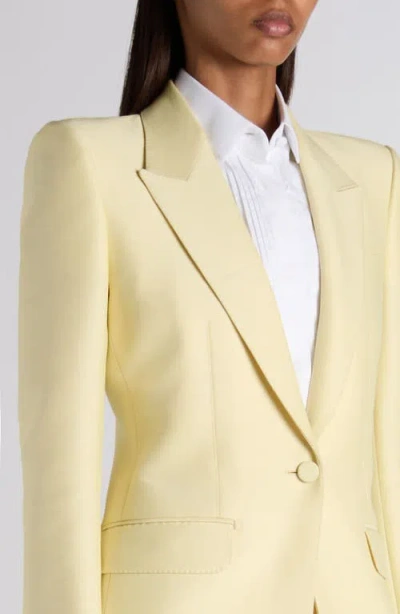 Tom Ford Wool Silk Single-breasted Jacket In Yellow