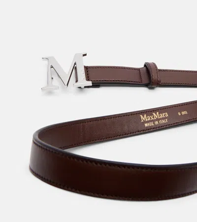 Max Mara Leather Belt In Brown