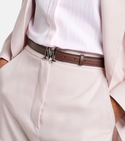 Max Mara Leather Belt In Brown